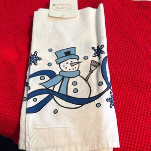Target Snowman Kitchen Towel - Blue and White